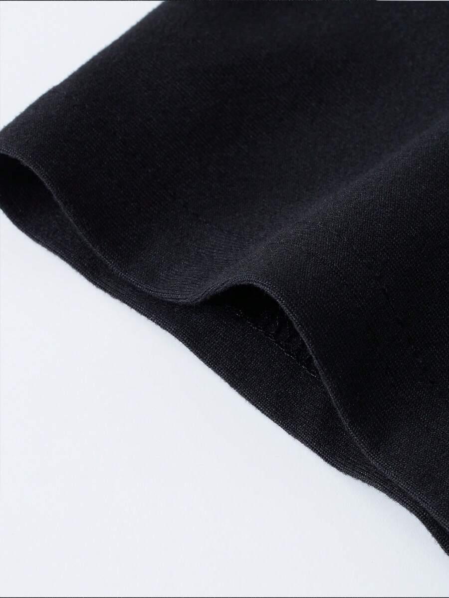 czarny t-shirt print 