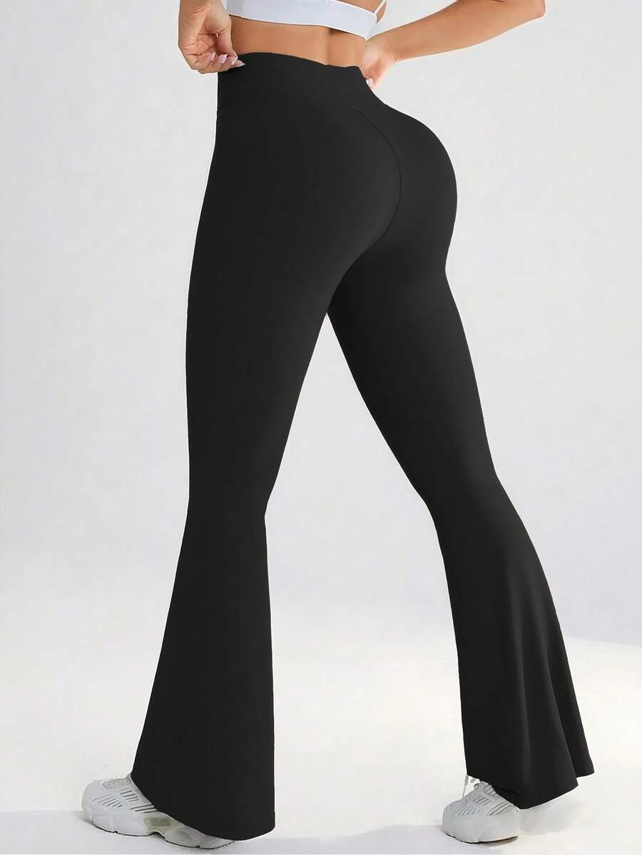 czarne legginsy dzwony