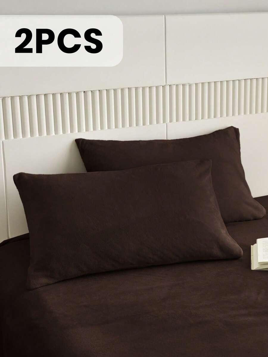 brązowa poszewka na poduszkę 2 pack