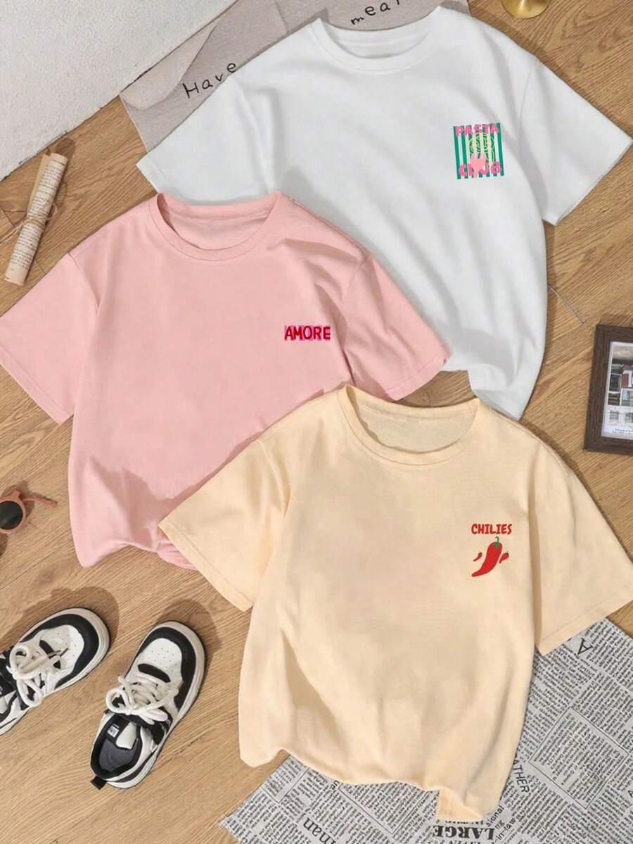 t-shirt print 3-pack