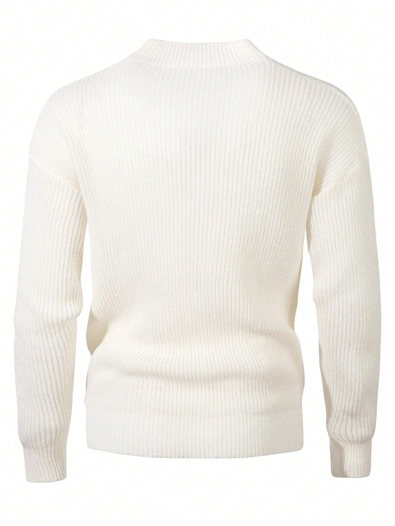 KREMOWY DZIANINOWY SWETER