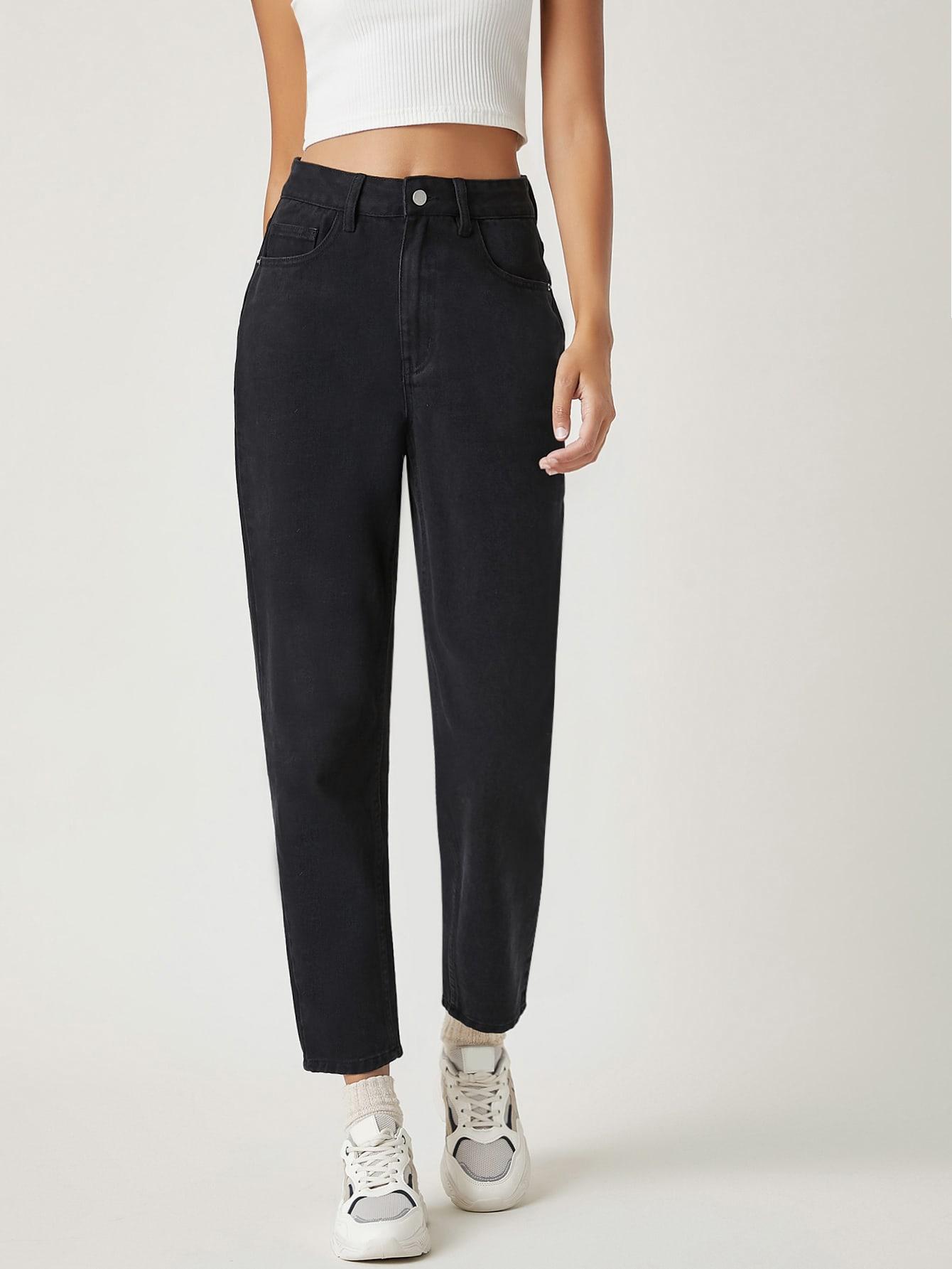 CZARNE SPODNIE JEANS