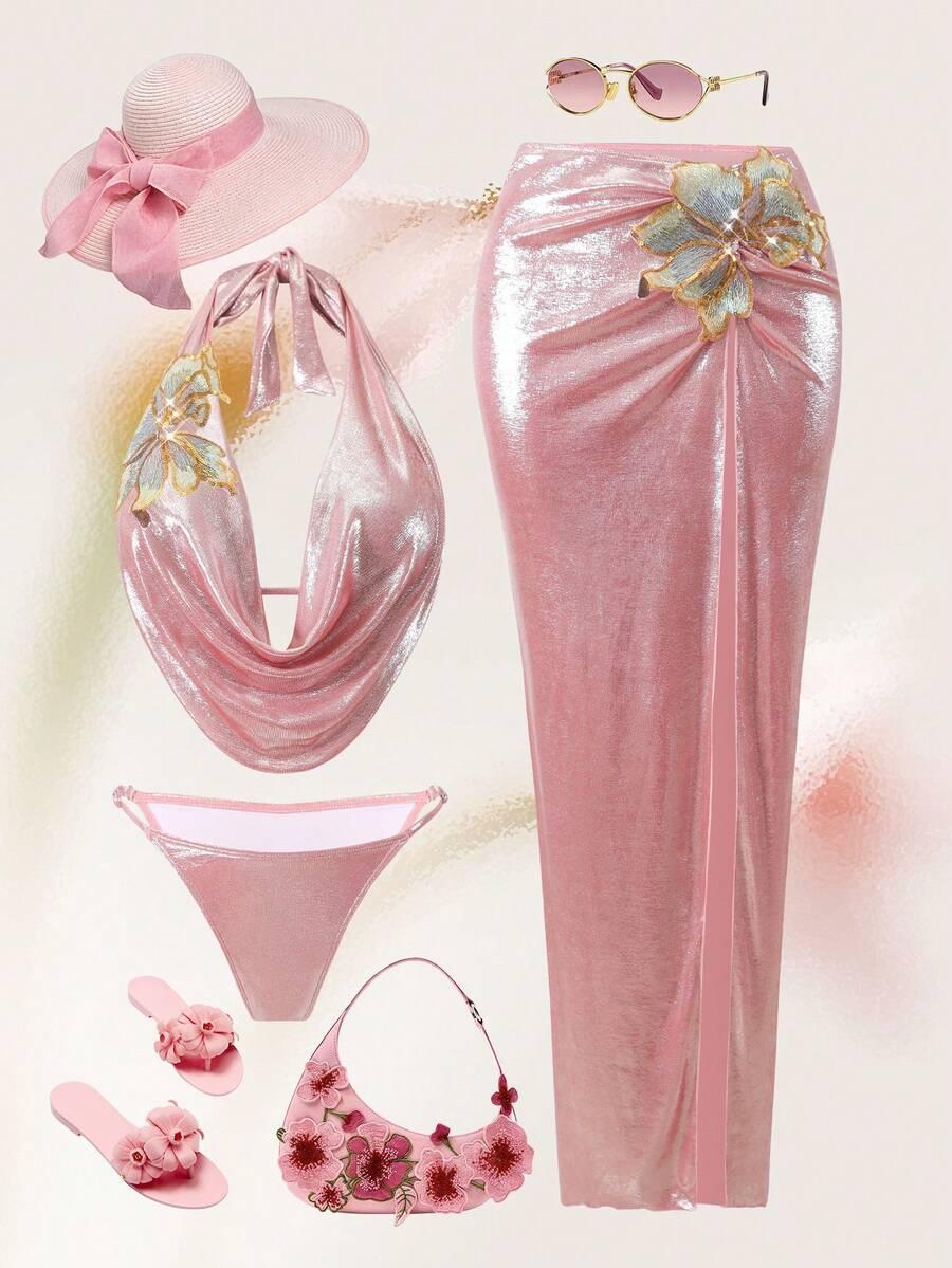 KOMPLET DWUCZĘŚCIOWY STRÓJ KĄPIELOWY SARONG