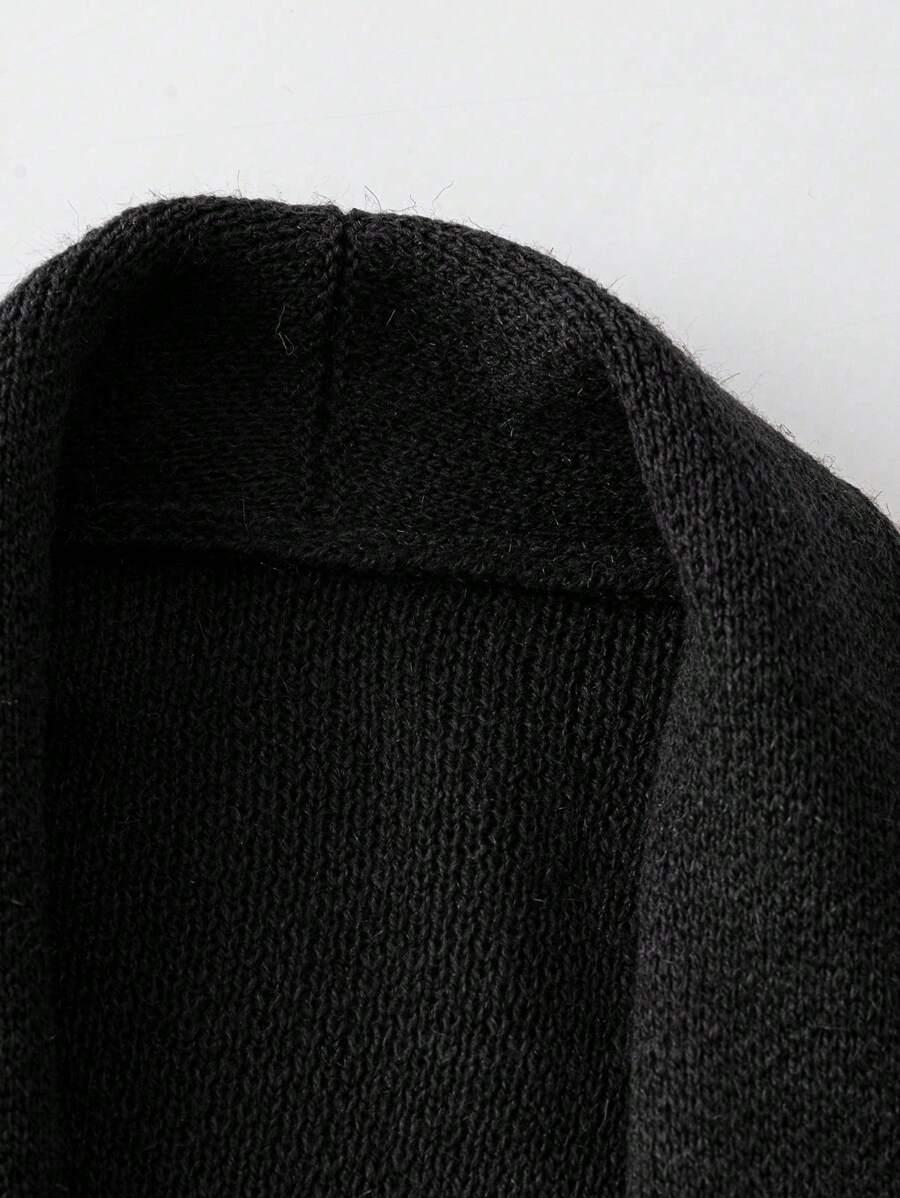 czarny sweter kardigan