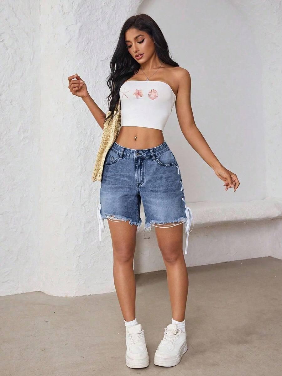 NIEBIESKIE SPODENKI JEANS