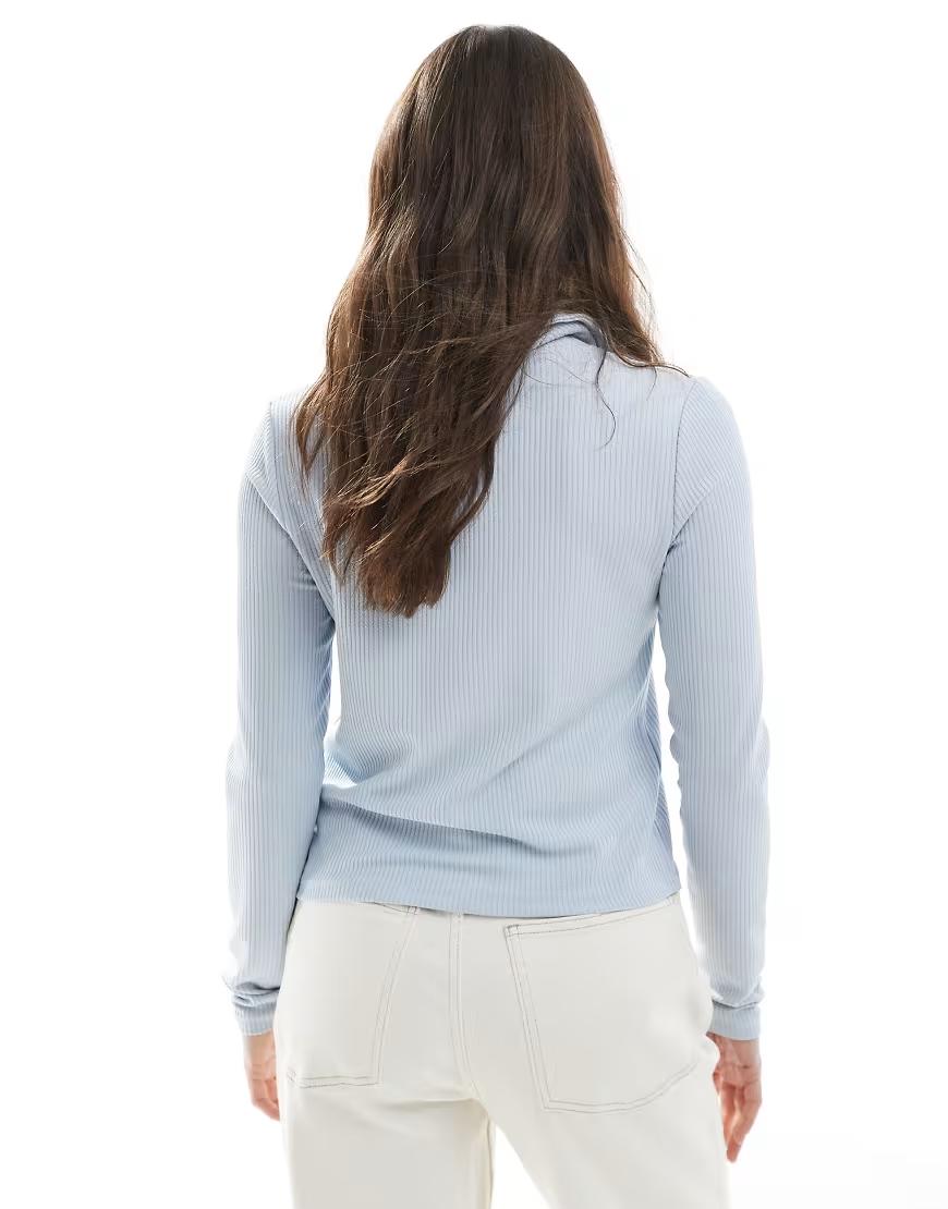 NIEBIESKA BLUZKA DŁUGI RĘKAW 