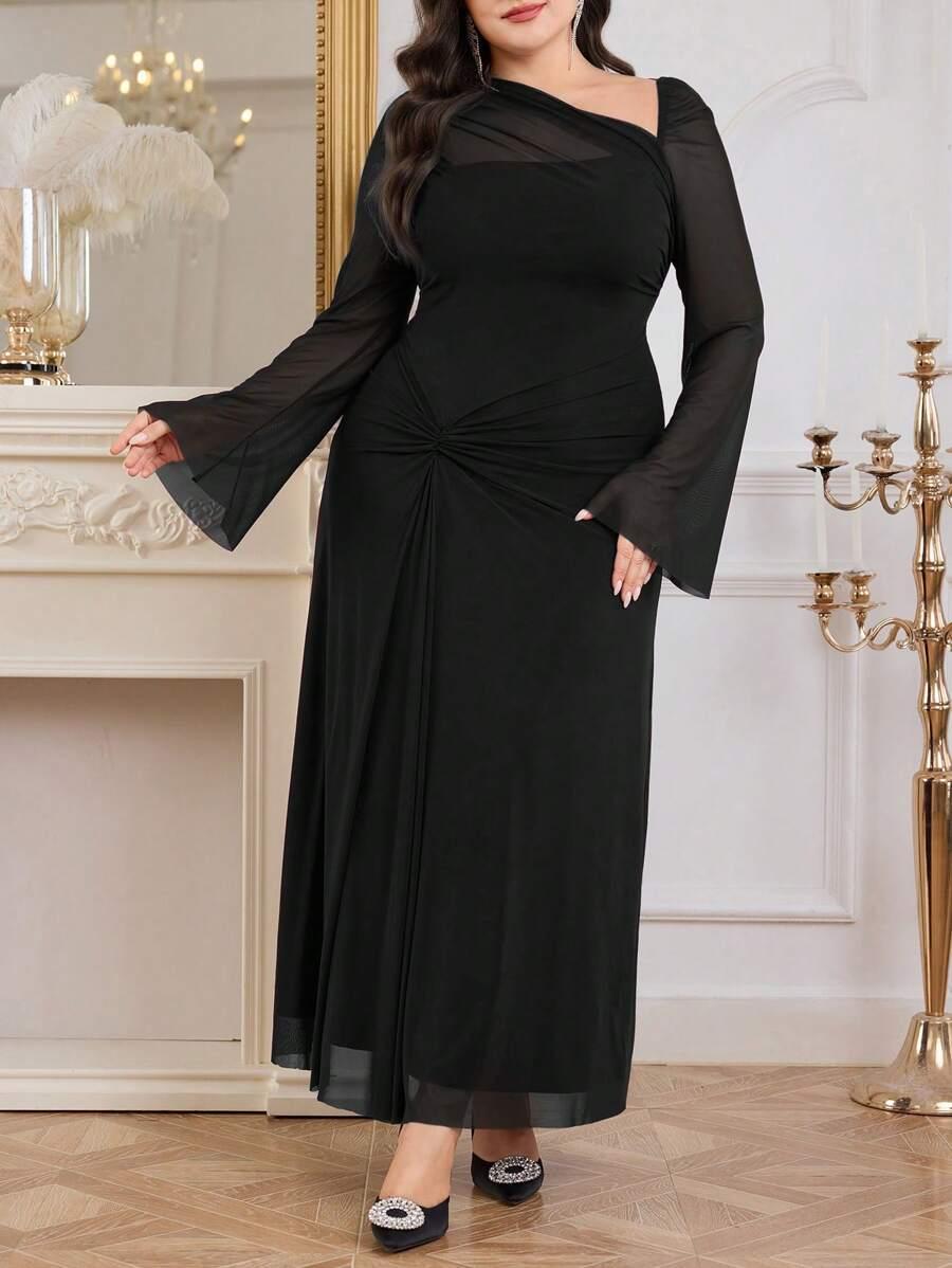 CZARNA MAXI SUKIENKA