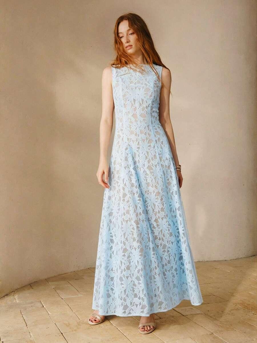 NIEBIESKA MAXI SUKIENKA