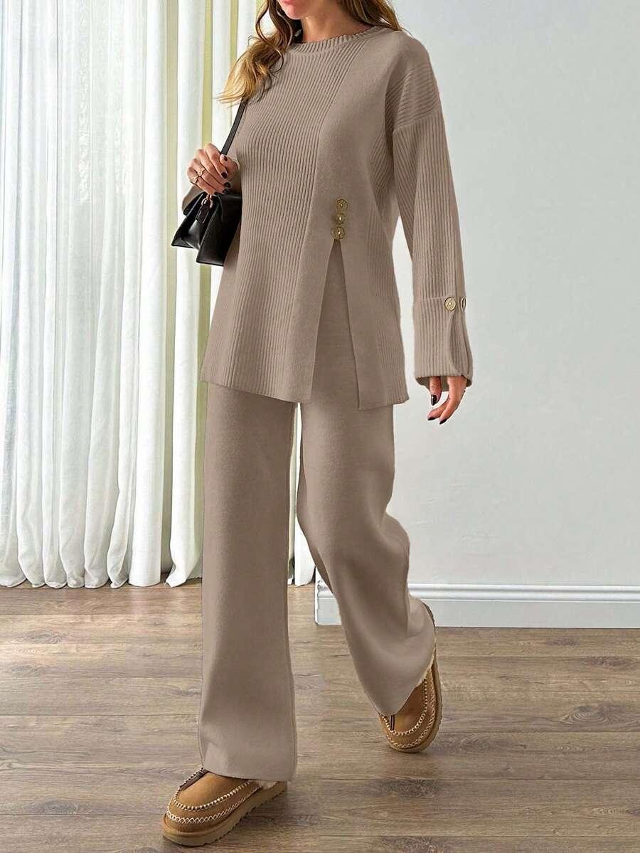 SWETER SPODNIE KOMPLET