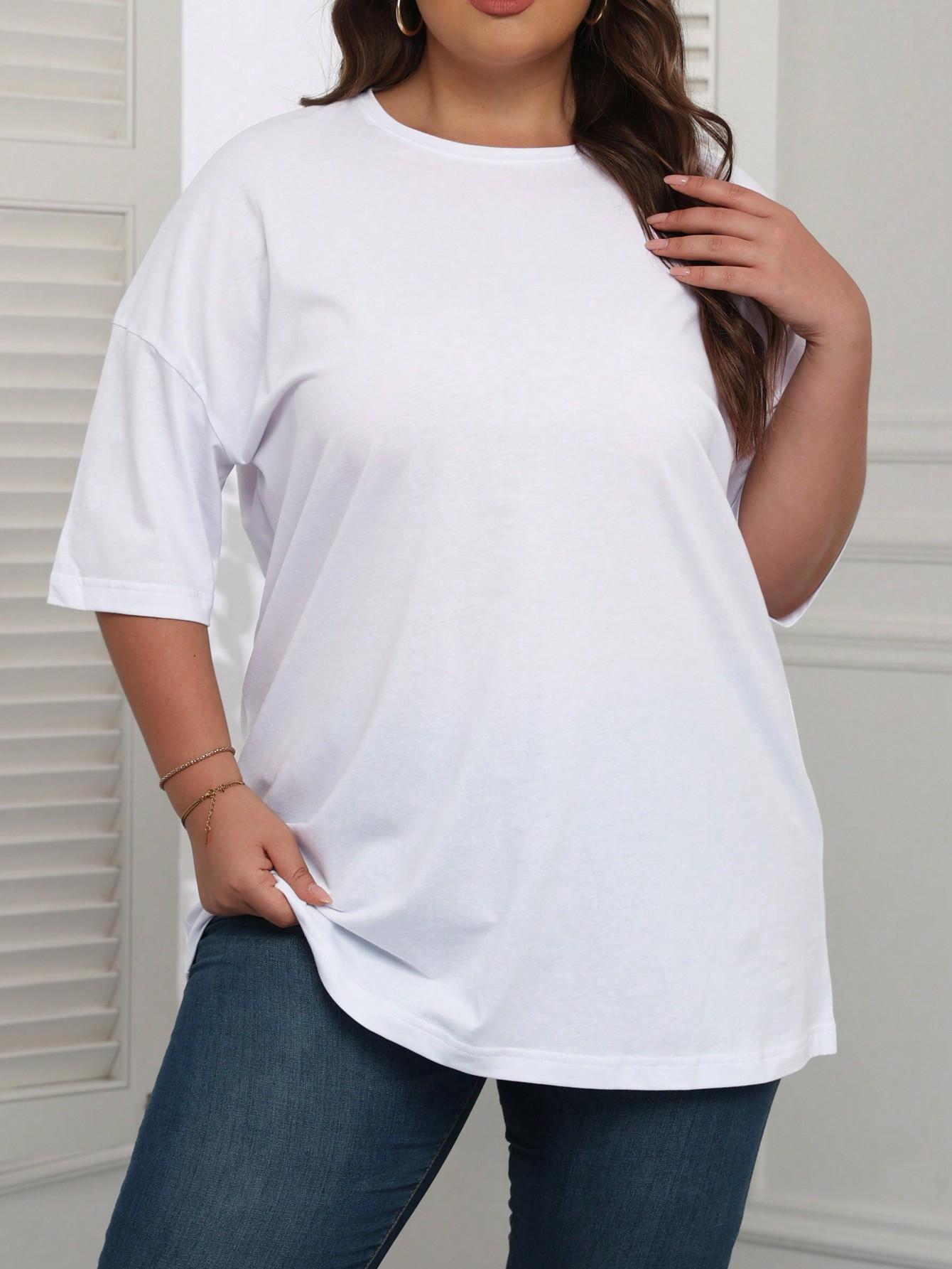 BIAŁY KLASYCZNY T-SHIRT
