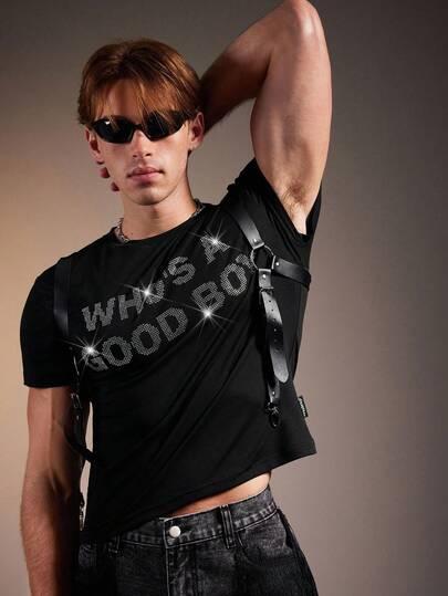 czarny t-shirt zdobienie