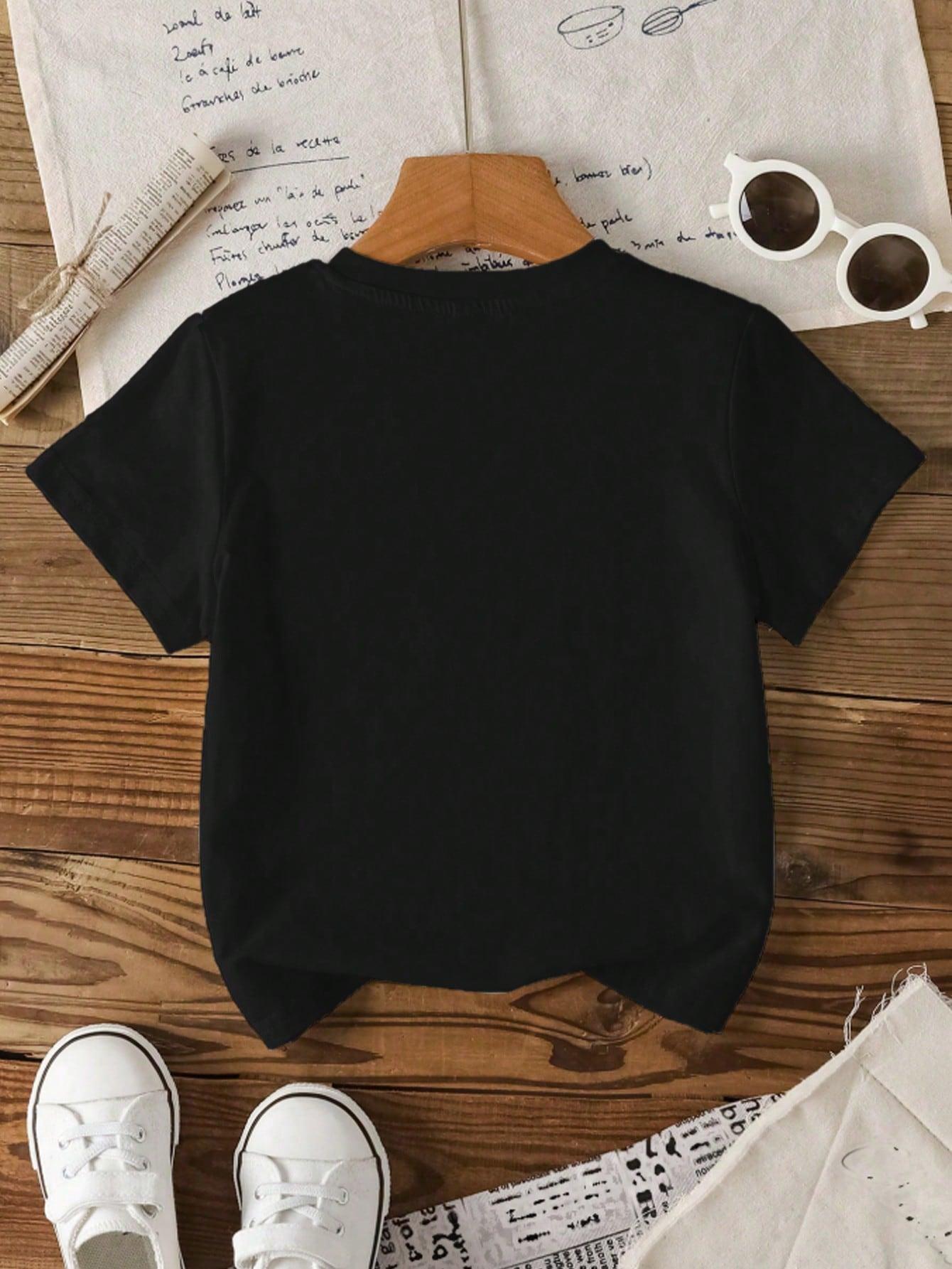 czarny t-shirt print