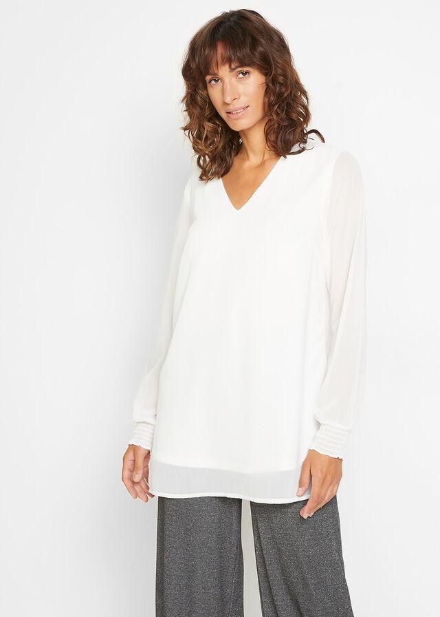 BIAŁA BLUZKA V NECK