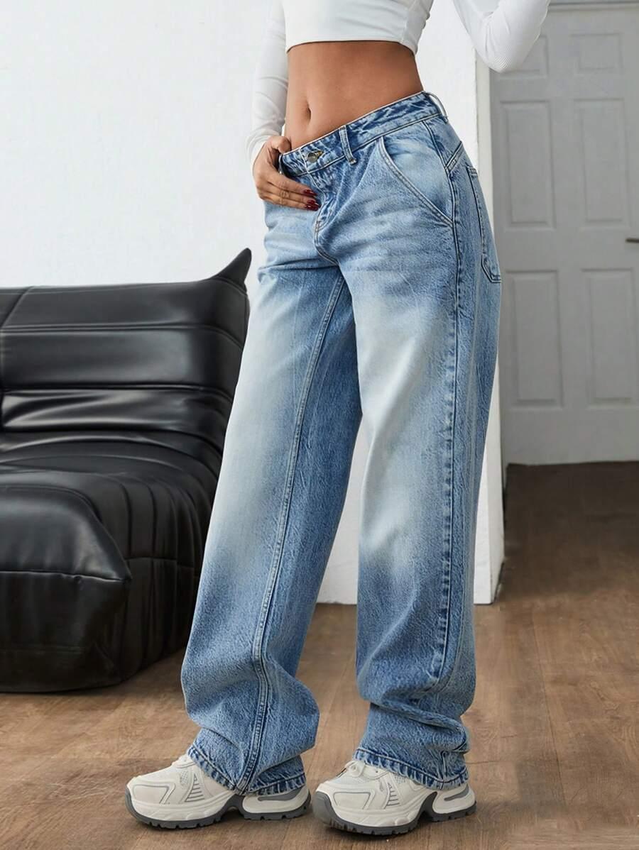 NIEBIESKIE SPODNIE JEANS