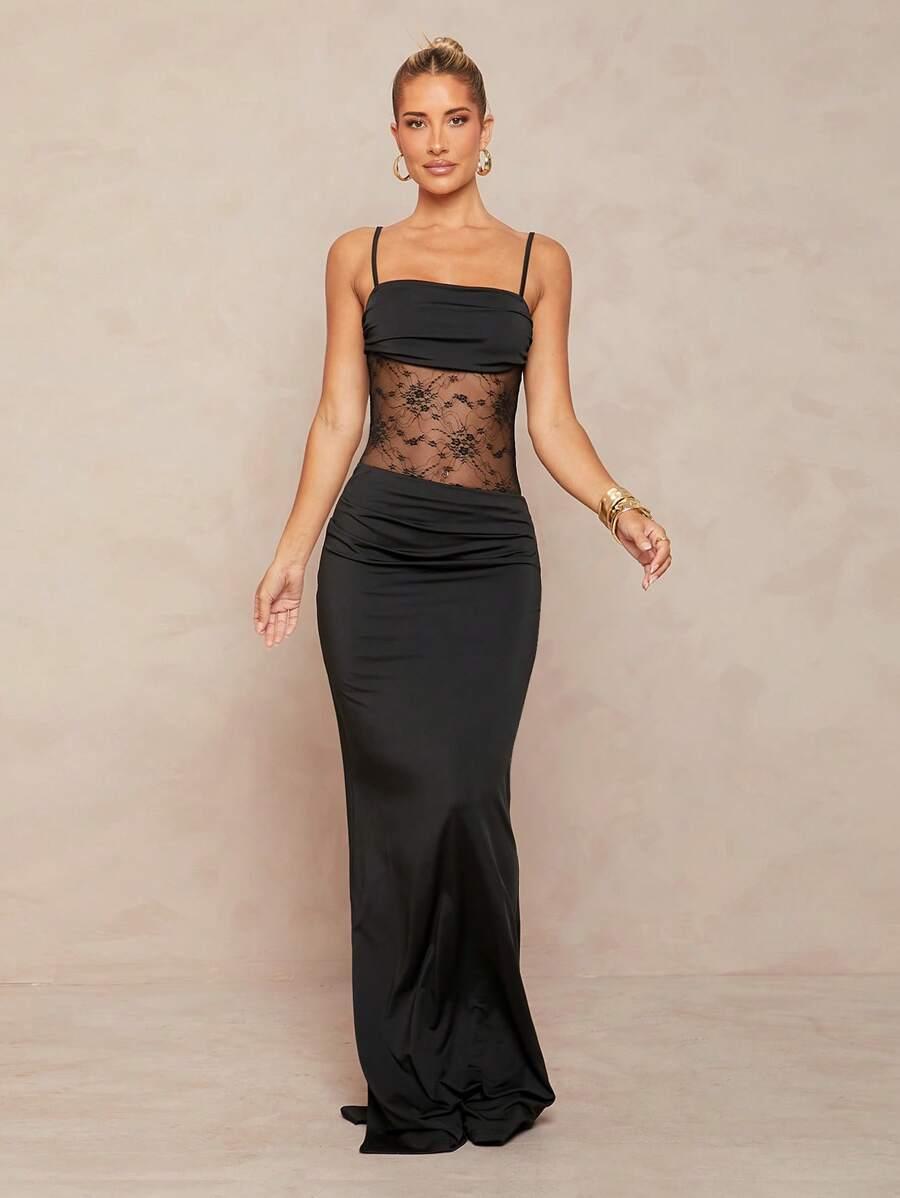 CZARNA MAXI SUKIENKA 