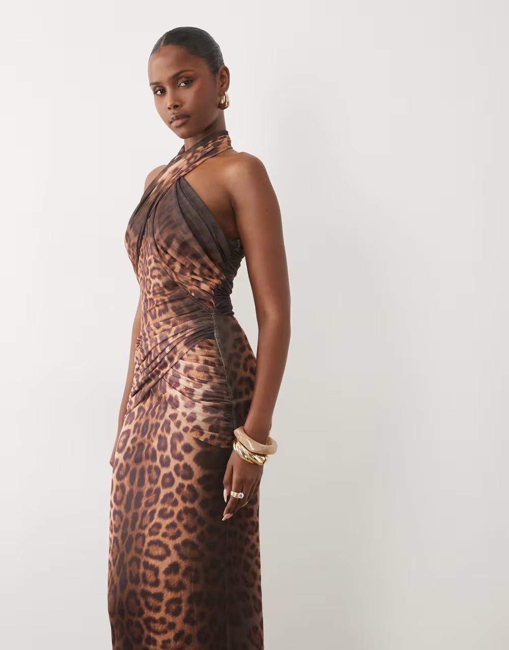 maxi sukienka animal print