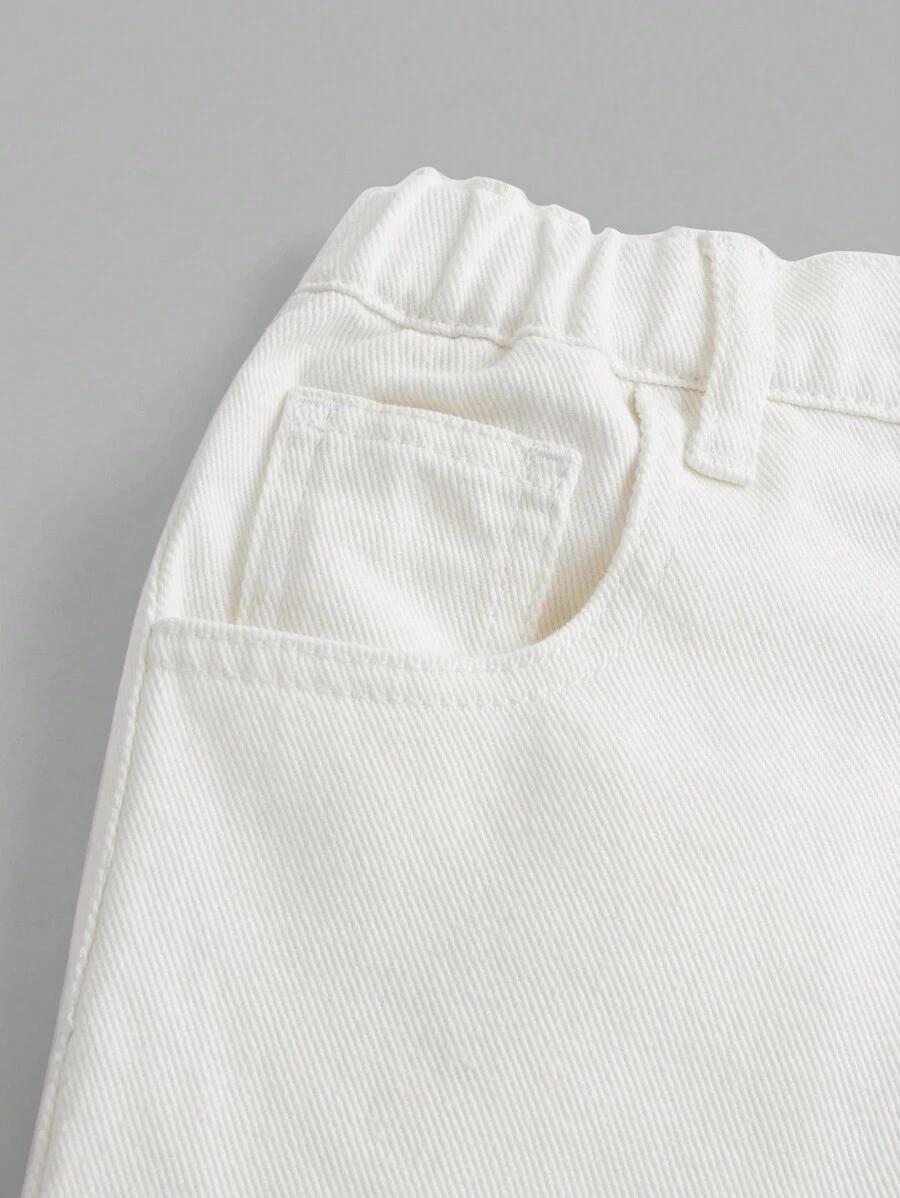 BIAŁE SPODNIE JEANS