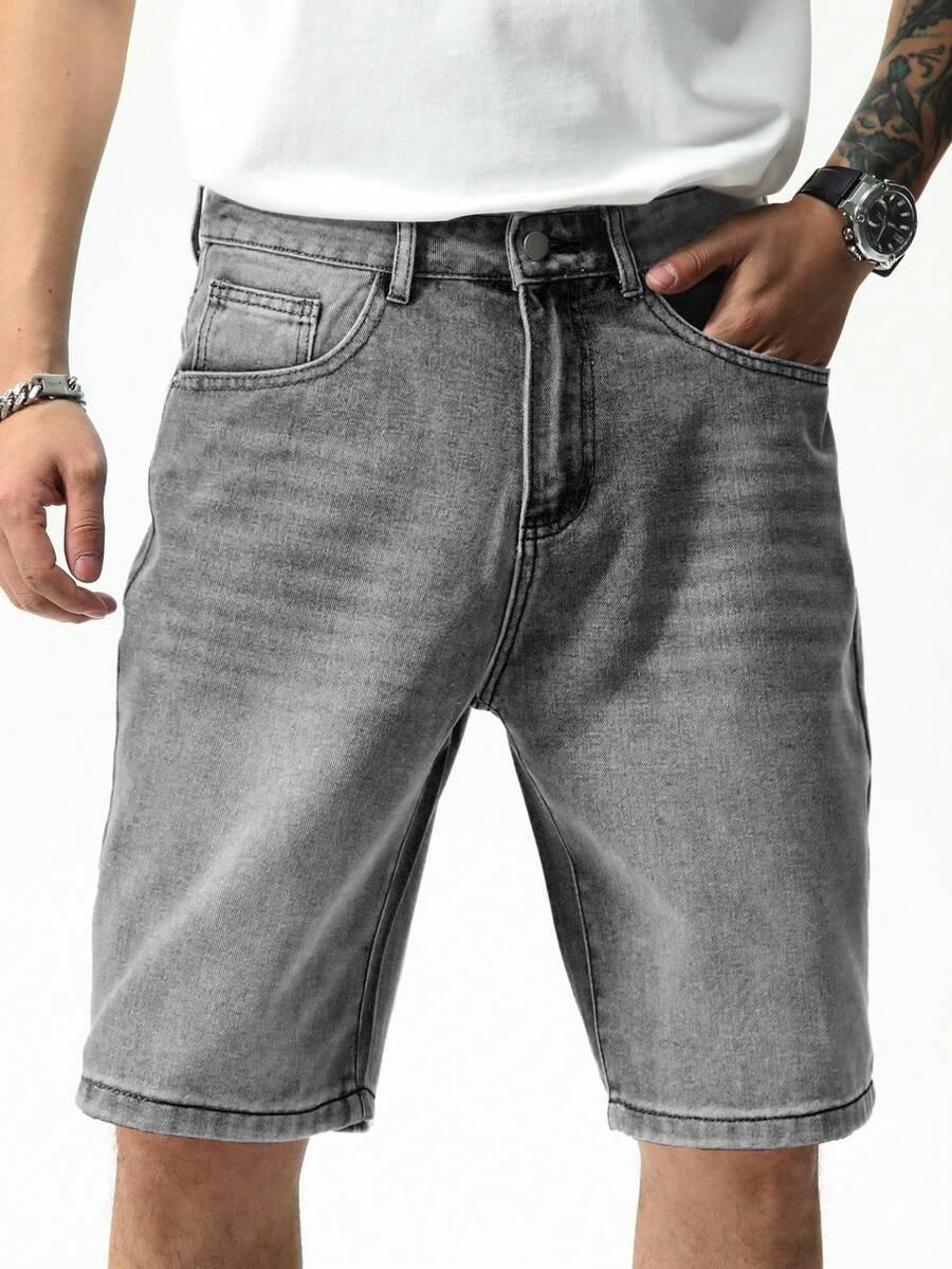 szare spodenki jeans