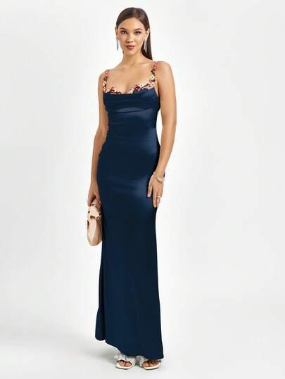 NIEBIESKA SUKIENKA MAXI