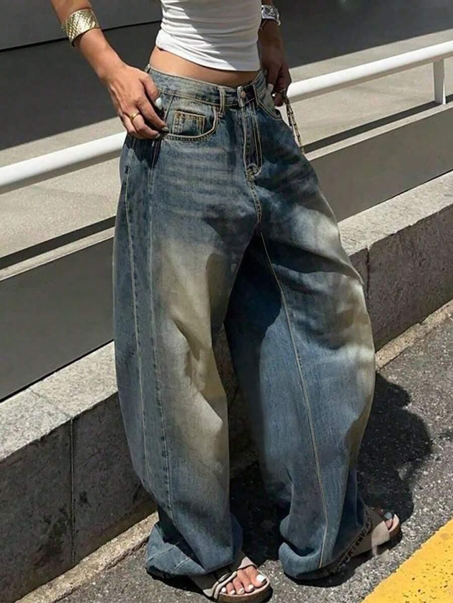 NIEBIESKIE SPODNIE JEANS 