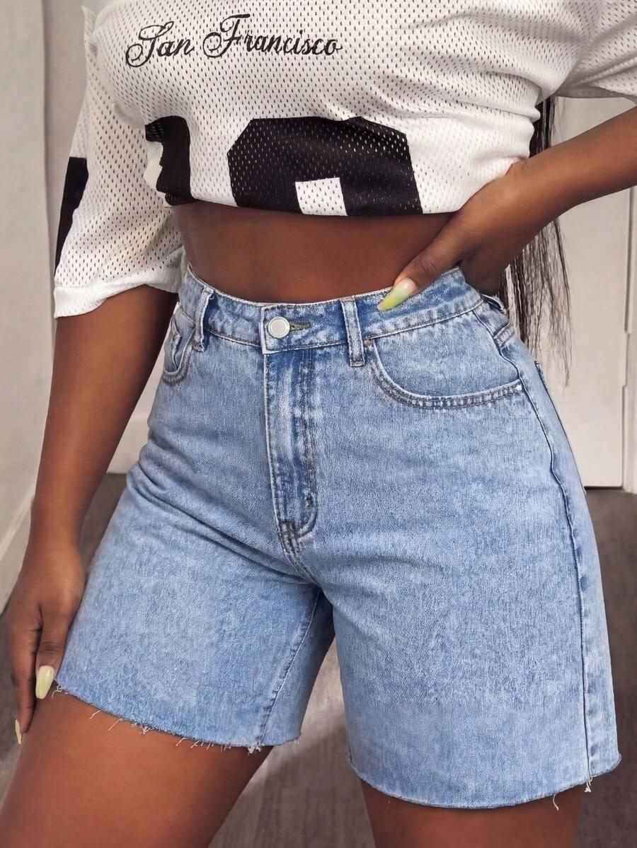 niebieskie SPODENKI JEANS