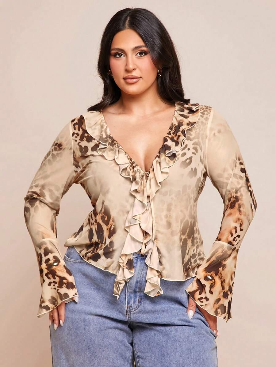 bluzka animal print siateczka