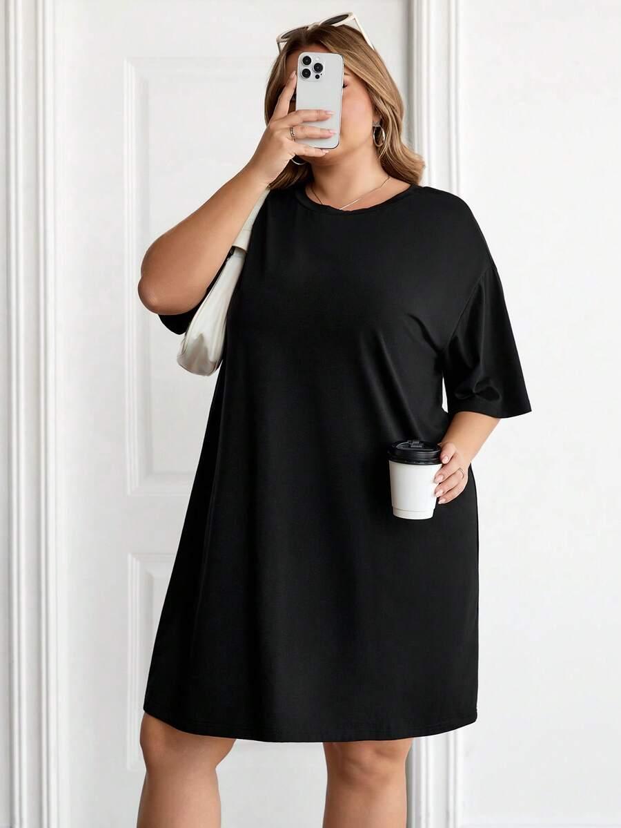 czarna sukienka oversize