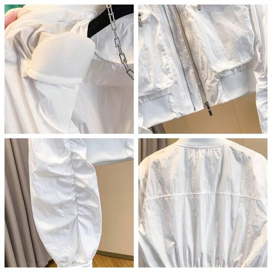 BIAŁA KURTKA BOMBER 