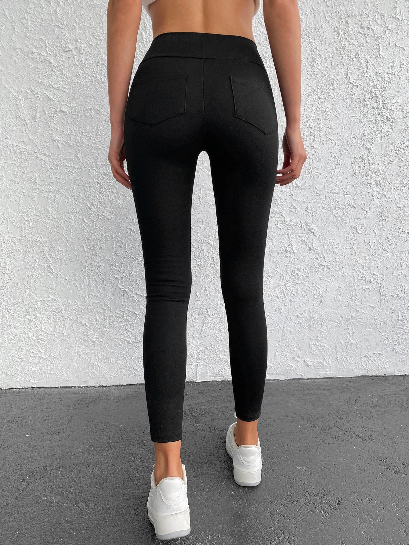CZARNE LEGGINSY KIESZENIE