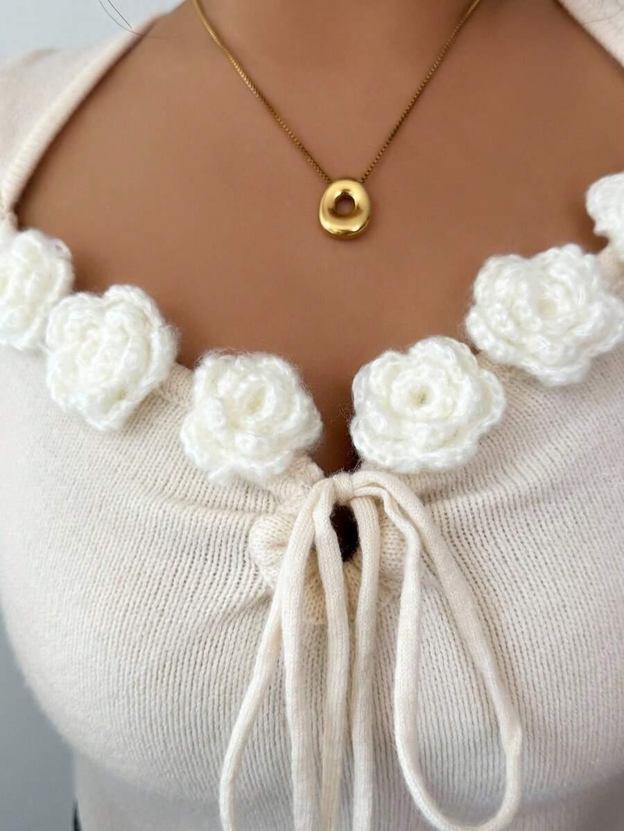 BEŻOWY SWETER ZDOBIENIE
