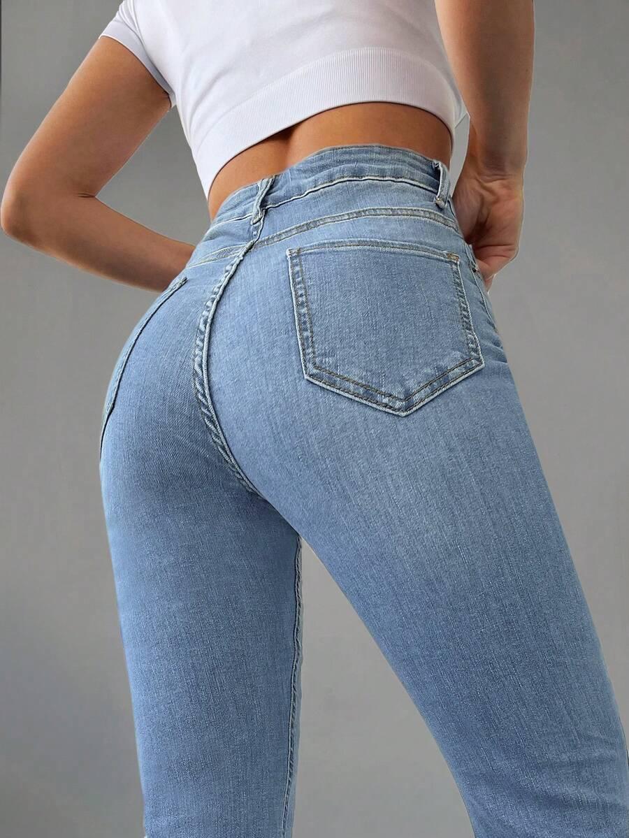 NIEBIESKIE SPODNIE JEANS DZWONY 