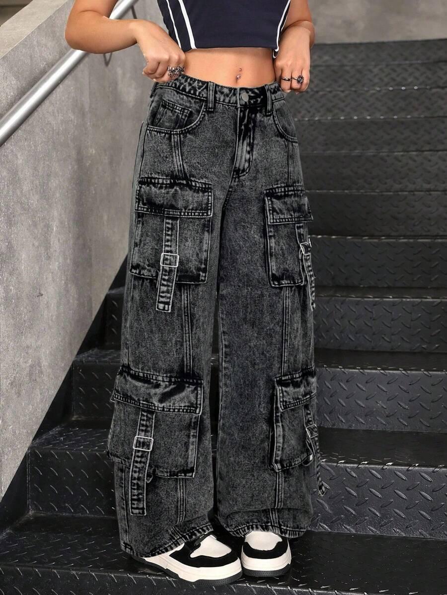 szare spodnie jeans