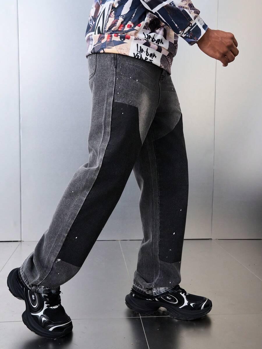 SZARE SPODNIE JEANS 