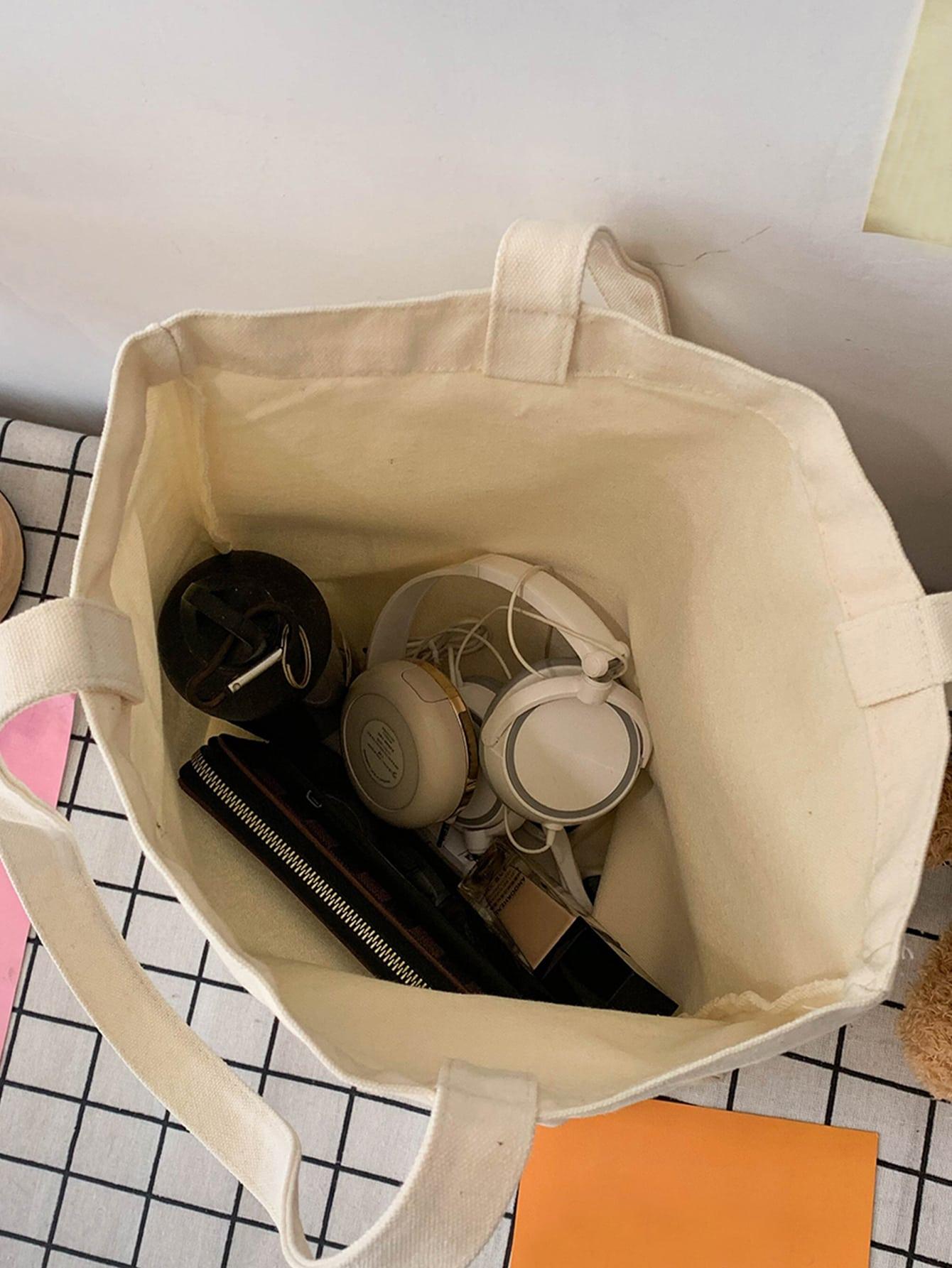 torebka shopper wzór serca