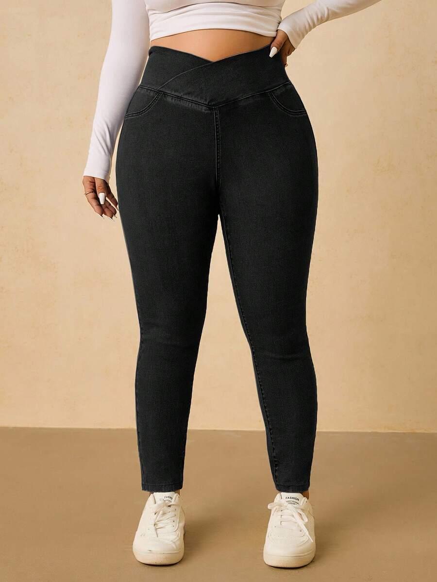 CZARNE SPODNIE JEANS