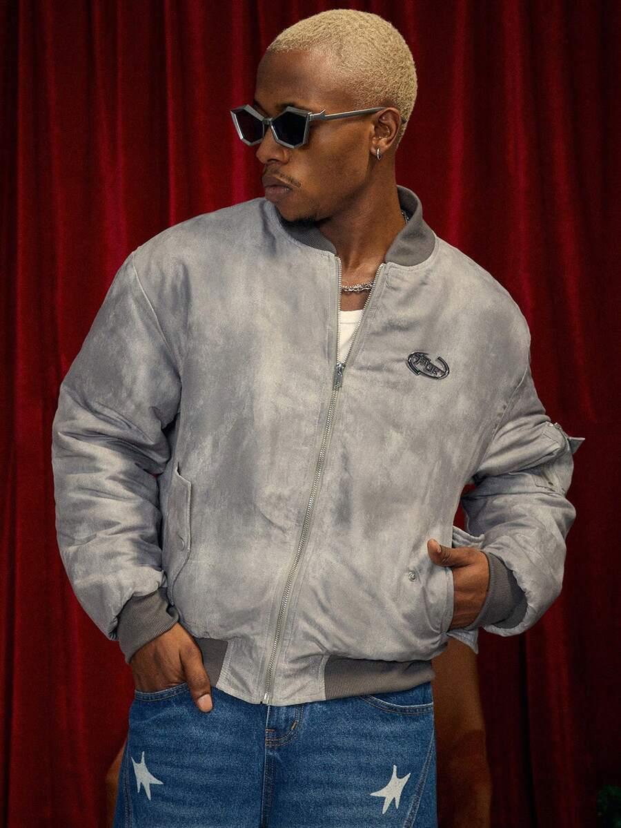 szara kurtka bomber