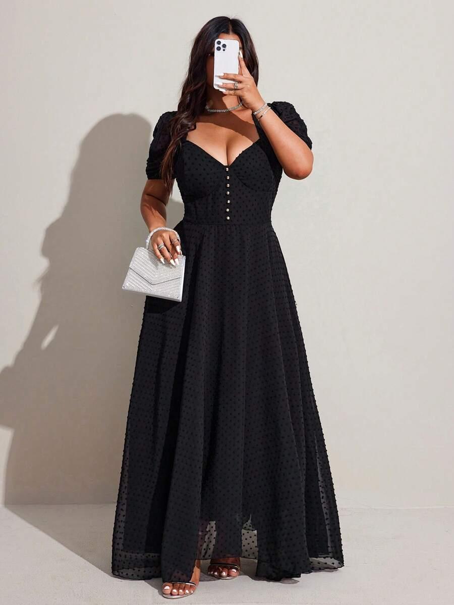 CZARNA SUKIENKA MAXI