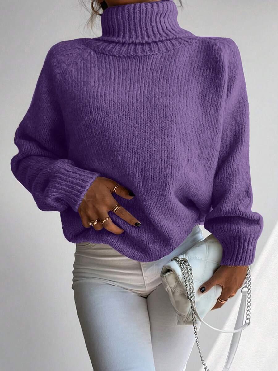 FIOLETOWY SWETER GOLF 