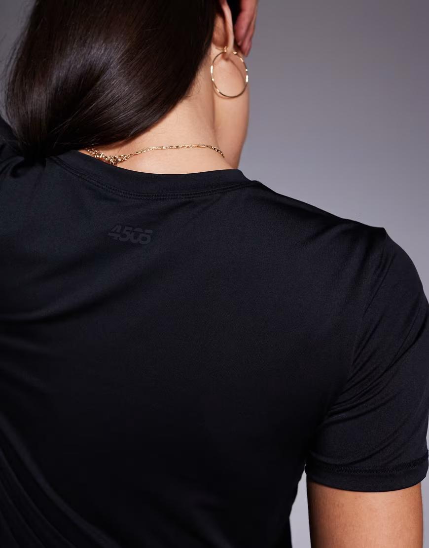 czarny sportowy t-shirt basic
