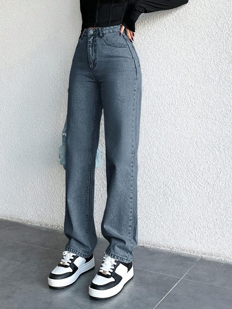 SPODNIE JEANS PROSTA NOGAWKA