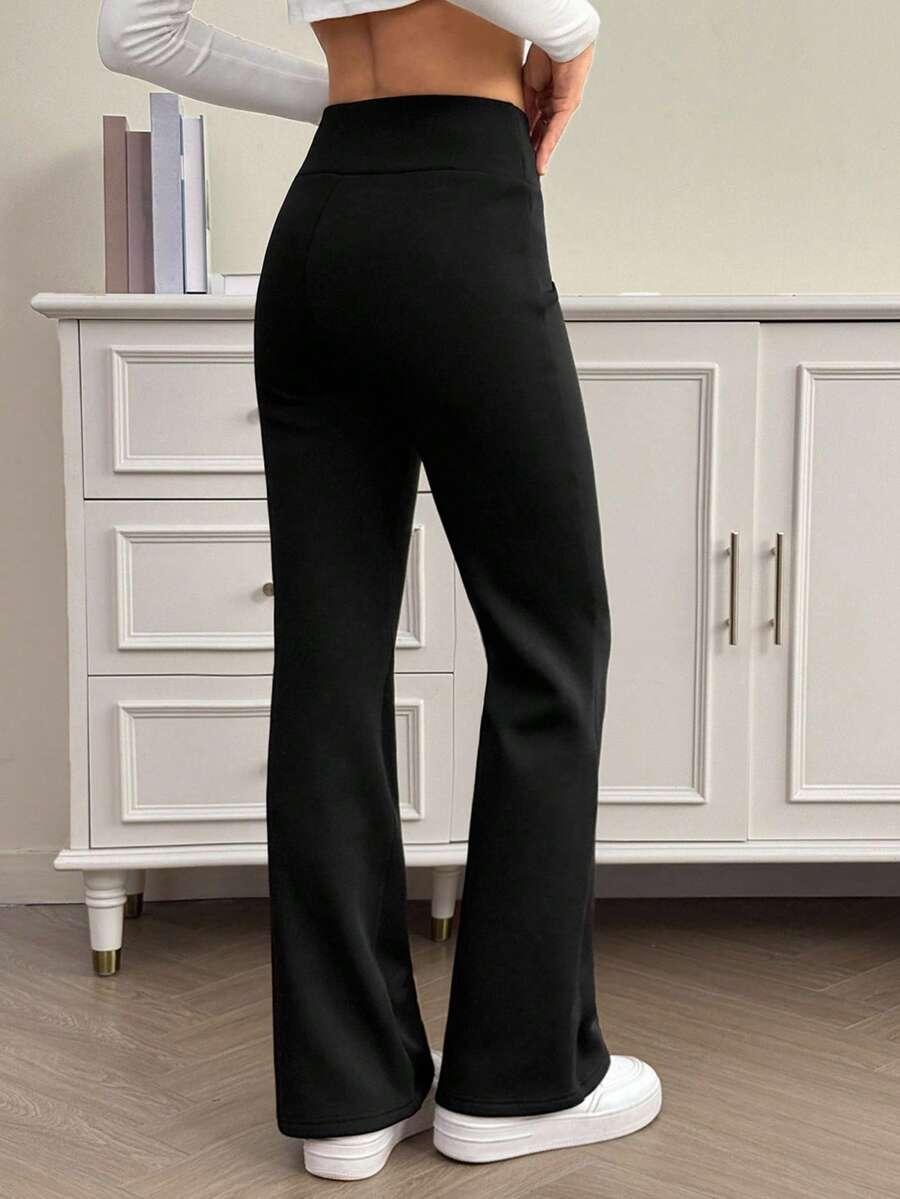 czarne legginsy dzwony