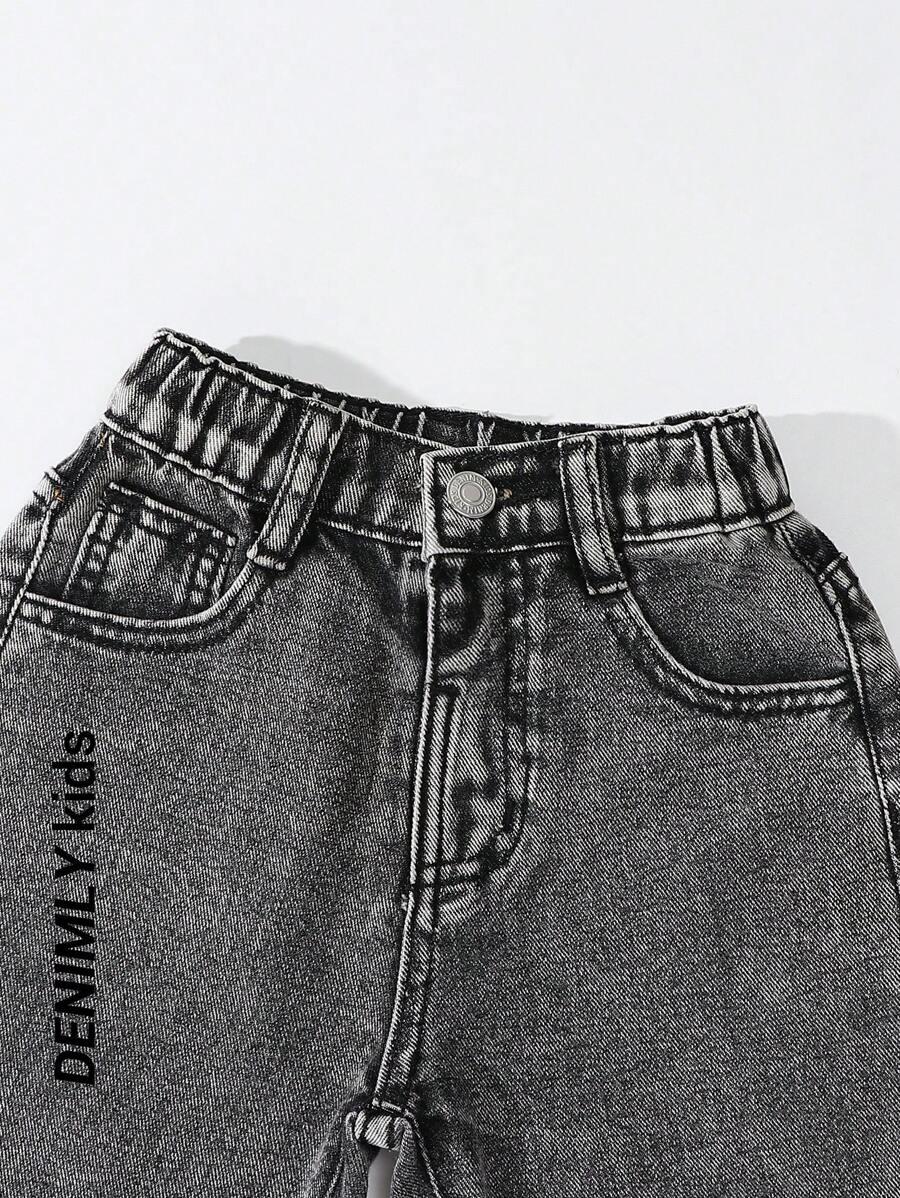szare SPODNIE JEANS