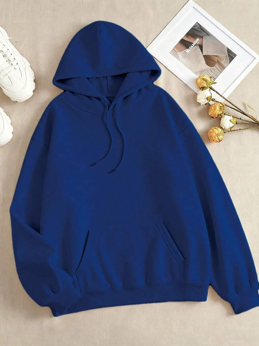 niebieska bluza kaptur 