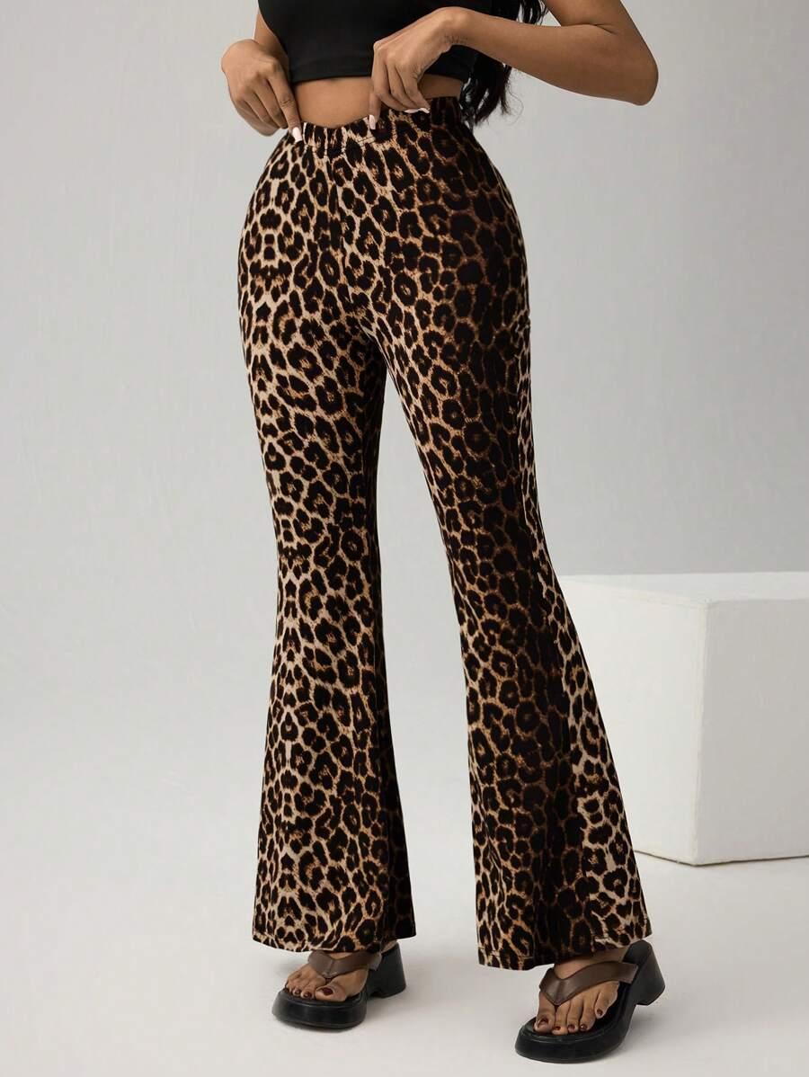 SPODNIE DZWONY ANIMAL PRINT 