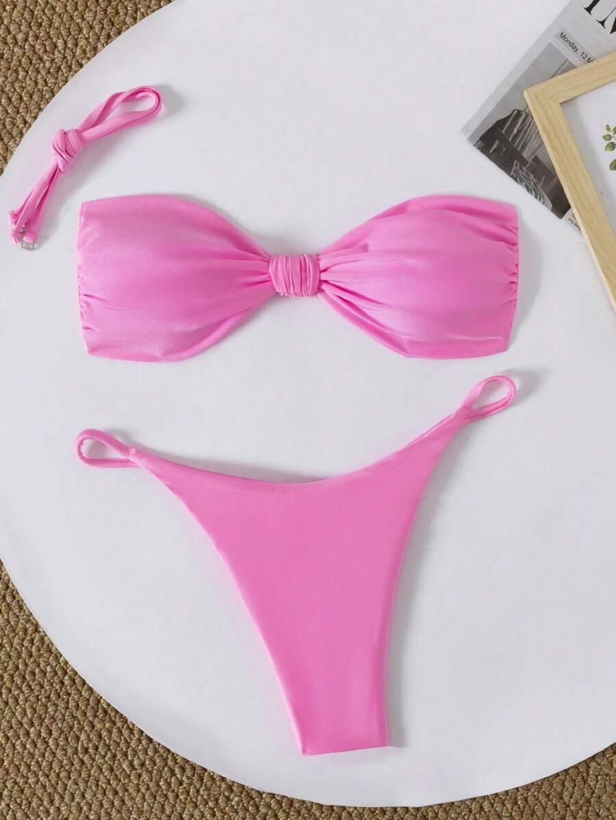różowa góra od bikini 