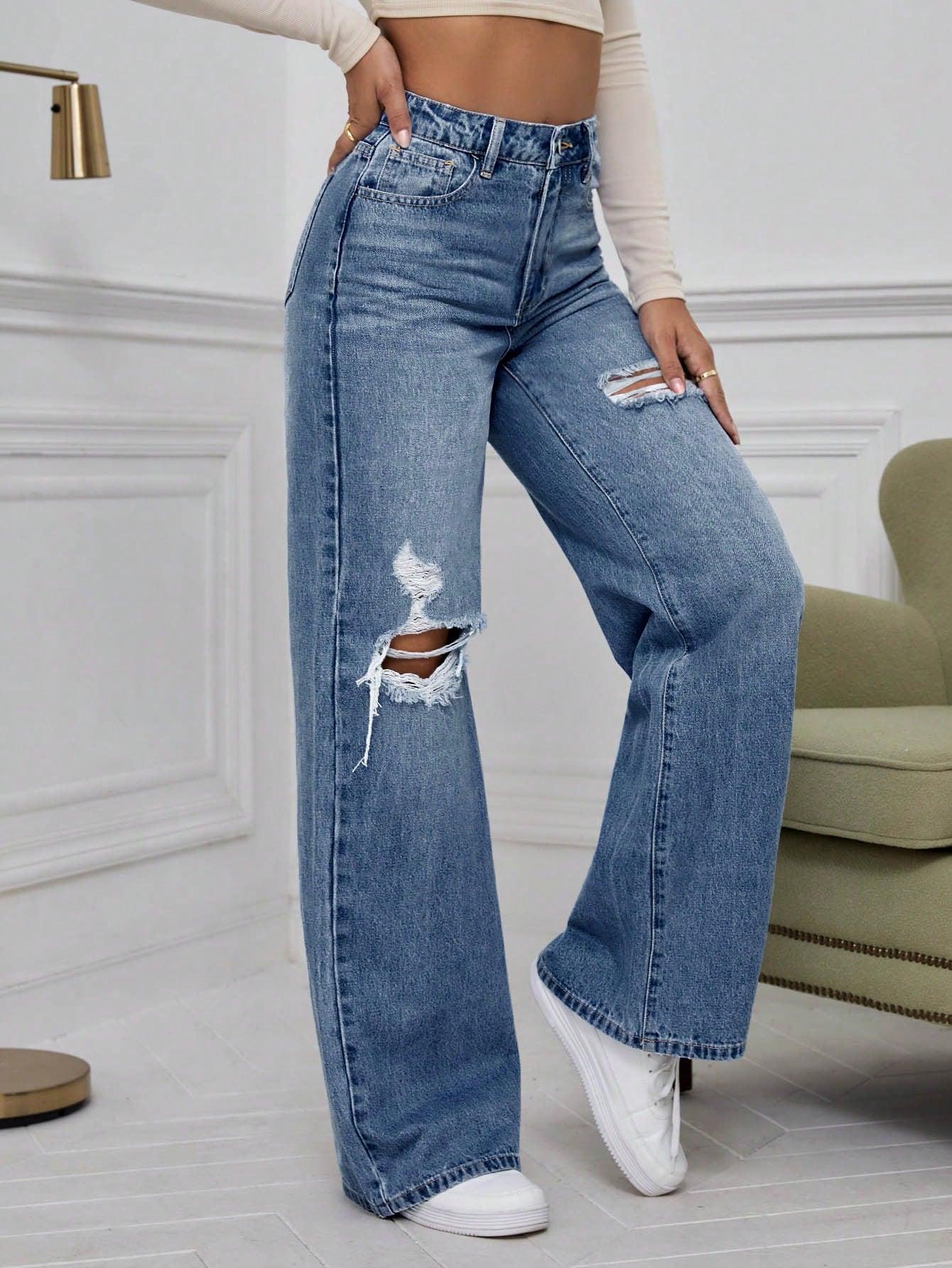 NIEBIESKIE SPODNIE JEANS