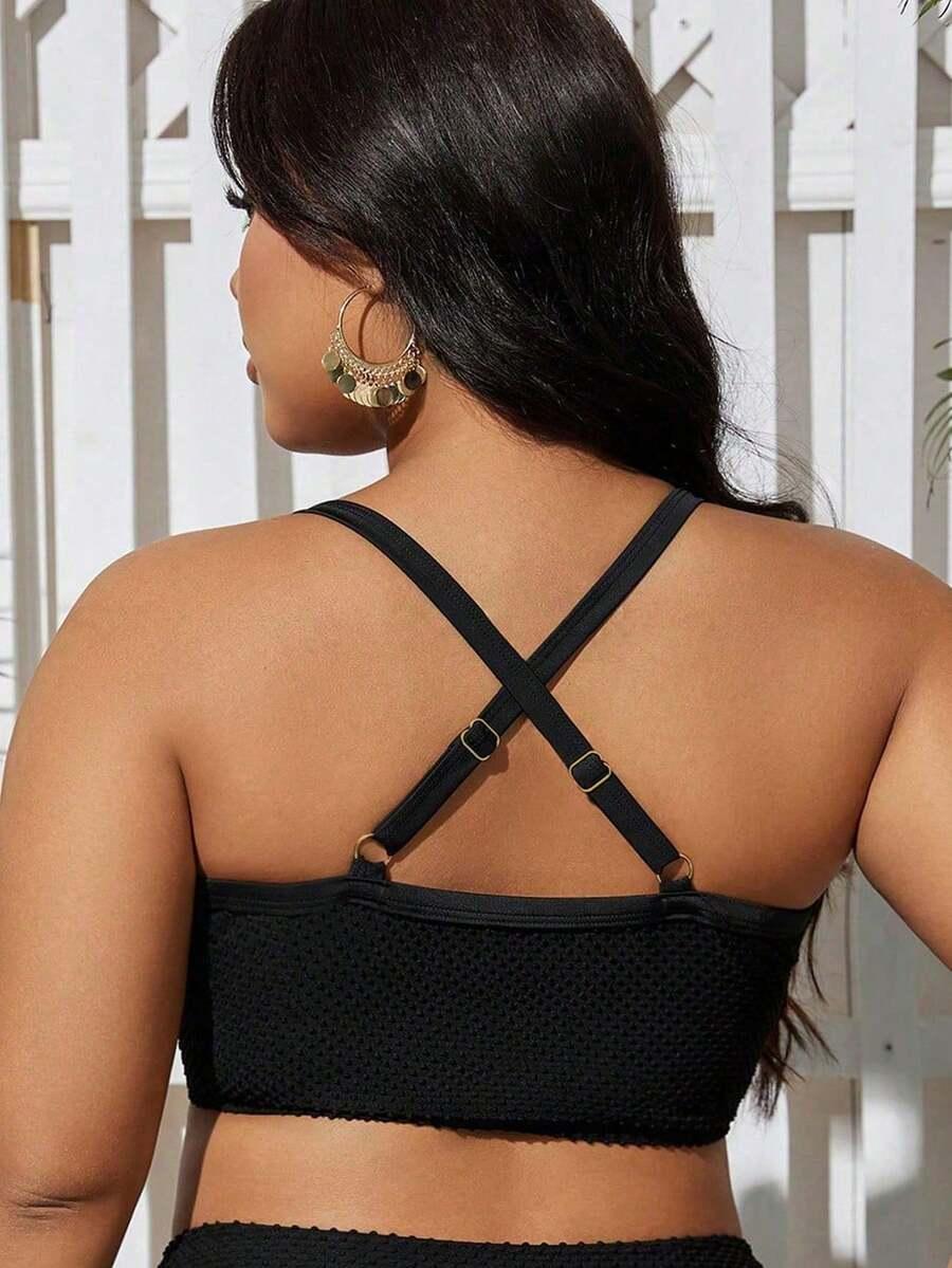 czarna góra od bikini struktura wiązanie