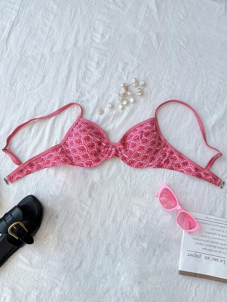 różowa góra od bikini