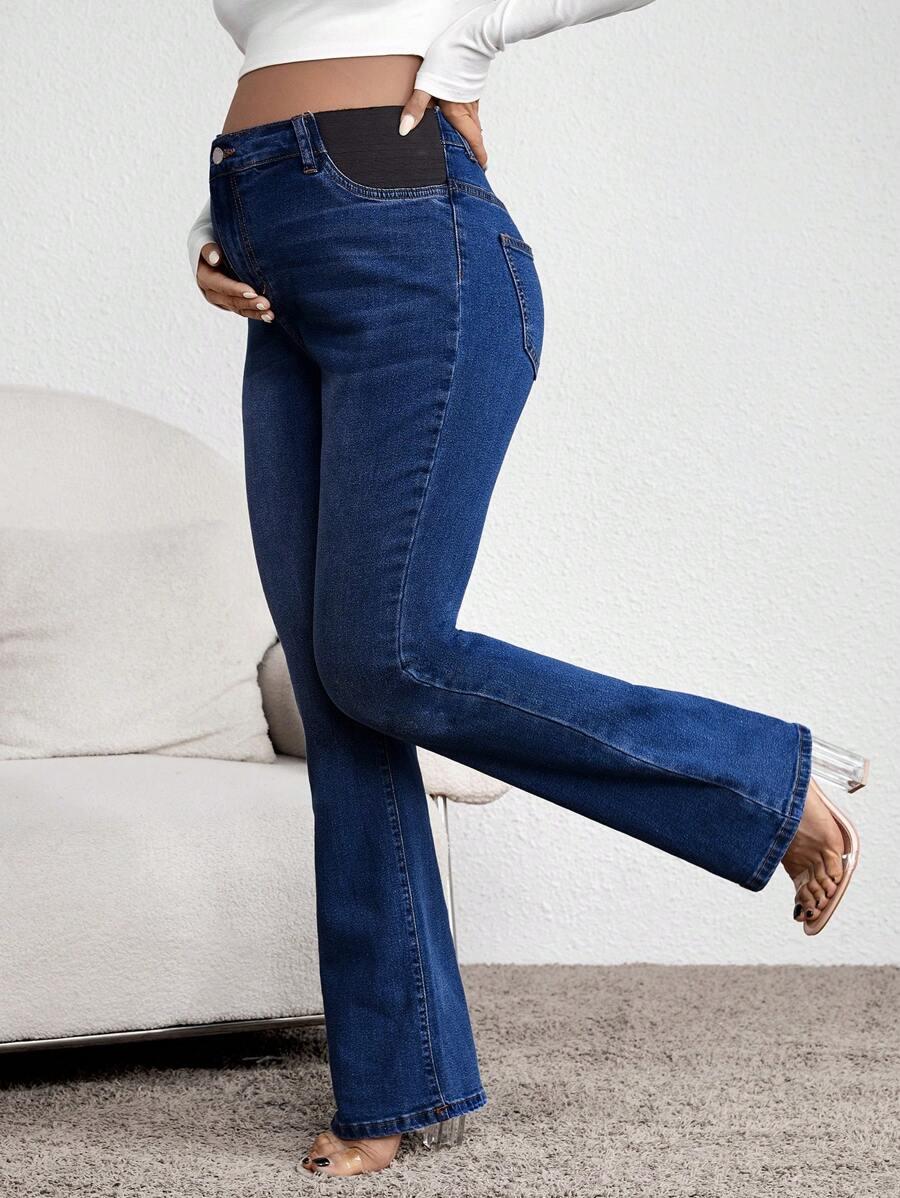 granatowe spodnie ciążowe jeans