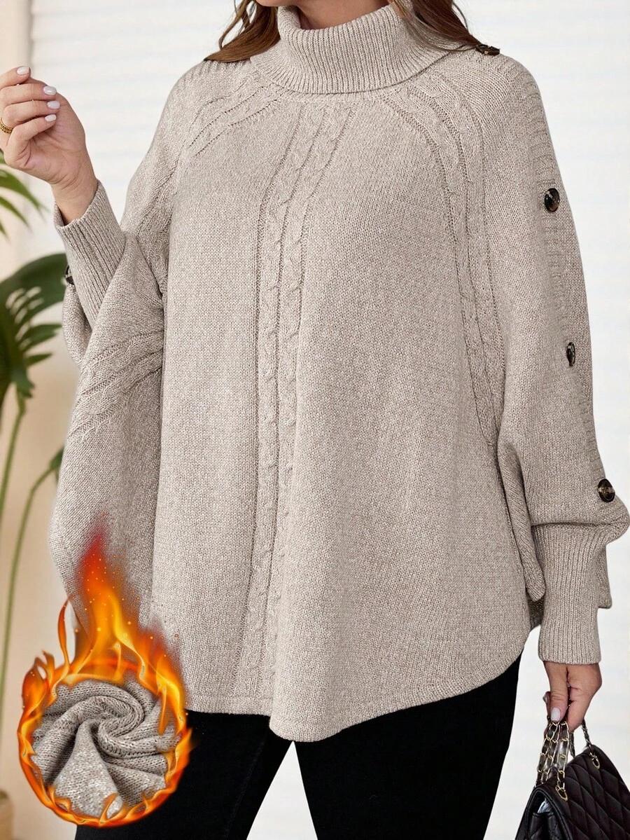 beżowy sweter oversize